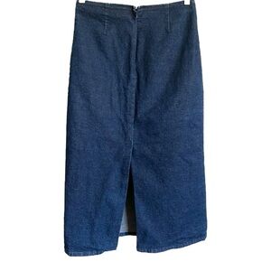 Y2K GAP Denim Maxi Skirt Dark Wash Stretch 6 Coastal Cowgirl Preppy 00's VTG